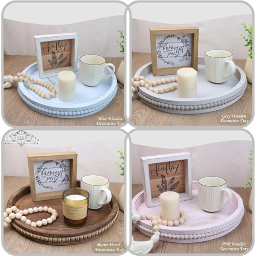 Round-Burnt-Wood-Serving-Tray-with-Beads-Wooden-Decorative-Tray-for-Entertaining-Decoration-and-Gifting Round Burnt Wood Serving Tray with Beads Wooden Decorative Tray for Entertaining Decoration and Gifting