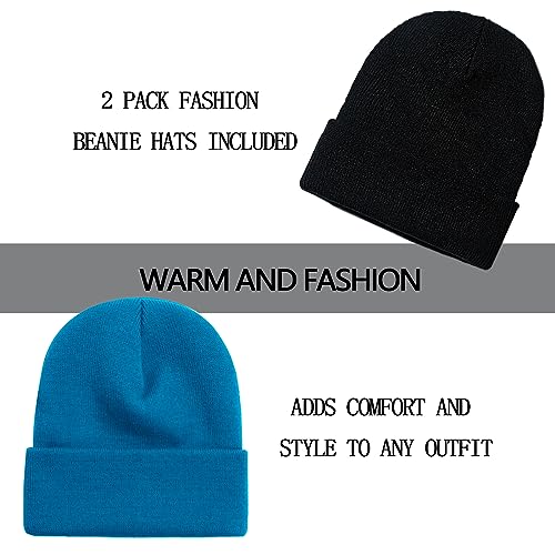 Image of ZOORON 1&2 Pack Beanie for Men Women Slouchy Beanie Hats Winter Knit Caps Soft Ski Hat Unisex