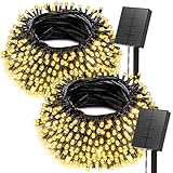 SOLARBABY Luci Natale Esterno Solare, 2×20M 200LED Catena Luminosa Esterno Solare,8 Modal...