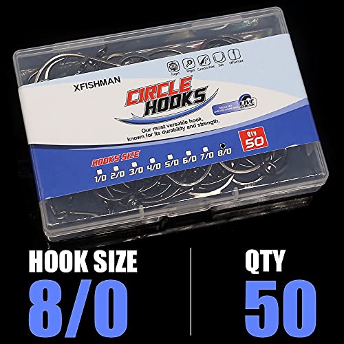 Image of Circle-Hooks-Fishing-Equipment-Octopus-Hooks-Saltwater-50 Pack #1 -12 /0