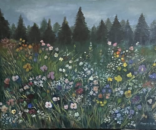 Fleurs de printemps poster peinture à l'huile Advangene pour salon chaleureux