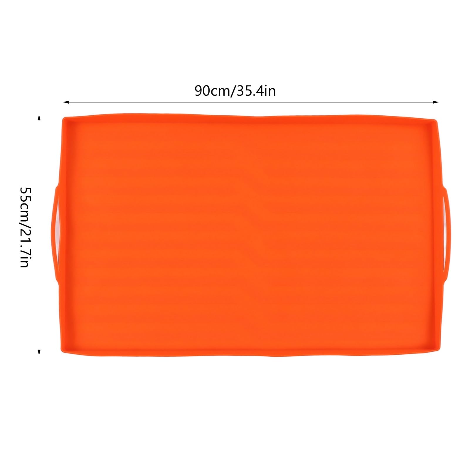 Alfombrilla Protectora de Silicona para Horno, Alta Temperatura, Antideslizante, Antiadherente, Cubierta de Parrilla Duradera para Hornear (Mango Naranja de 36 Pulgadas.)