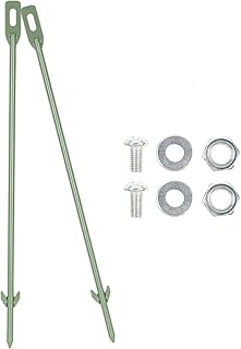 2 Pack 16.5" Metal Stakes for Yard Signs,Durable,Rust-Free, Wind-Resistant and Stable Metal Stakes for Tents Plants Ground...