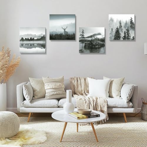 Artscope impression sur toile forêt en 4 parties de 30x30cm - 3