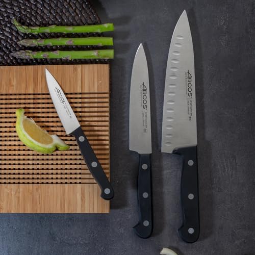 Miniatura 2 de Arcos Estuche De 3 Cuchillos Básicos De Cocina. Pack De Cuchillos Con Hoja De Acero Inoxidable Y Mango De Polieximetileno Aptos Para Lavavajillas. Serie Universal. Color Negro