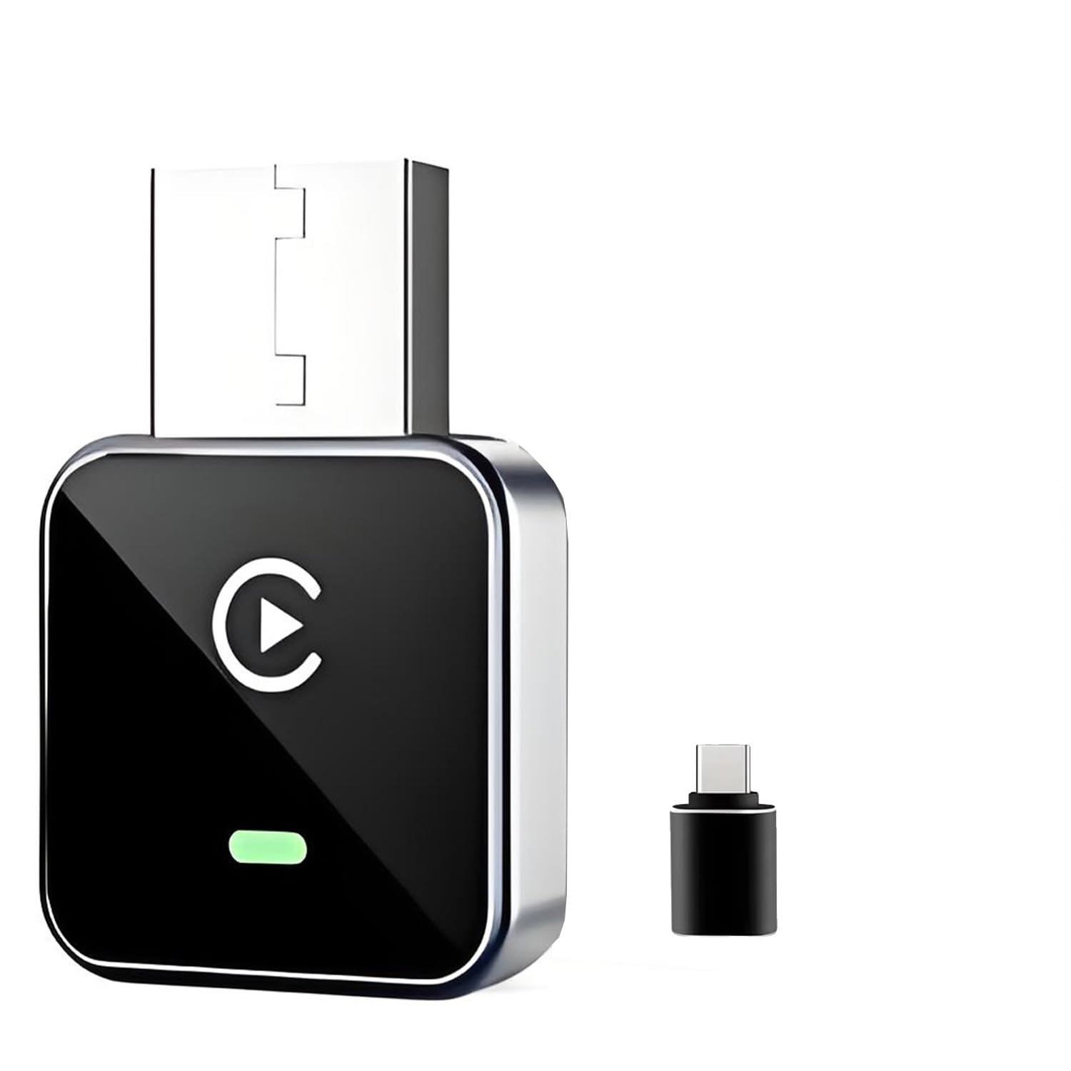 2026 Upgraded Wireless CarPlay Adapter for Apple iPhone, Plug and Play, Fast Auto-Connect, Realtek 8730E Chip Stable & No Latency, Wired to Wireless Adapter with USB-A/Type-C Port Gray-CT (CM101)-image-24