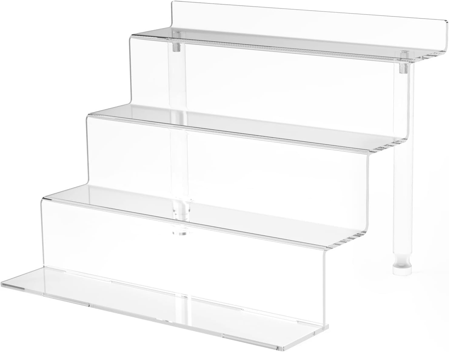 WINKINE Acrylic Display Stand, Clear Riser for Amiibo POP Figures, 3 Tier Acrylic Tiered Display Stand for Decoration and Organizer, Acrylic Step Riser for Display