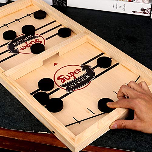 Bakam Super Fast Sling Puck Game, Portable Table Hockey Game For Kids And Adults, Tabletop Slingshot Games Toys For Boys And Girls, Desktop Sport Board Game For Family Game Night Fun (Large Winner) #TOP7