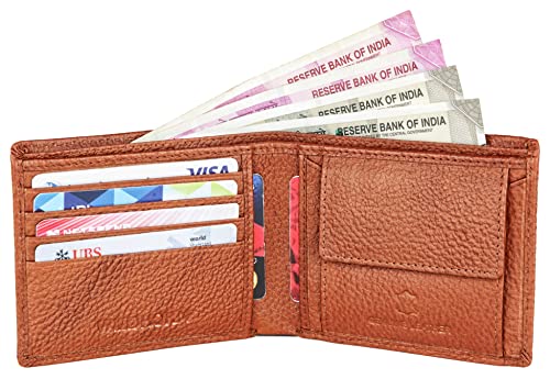 Image of WildHorn Rfid Protected Leather Wallet For Men,Tan