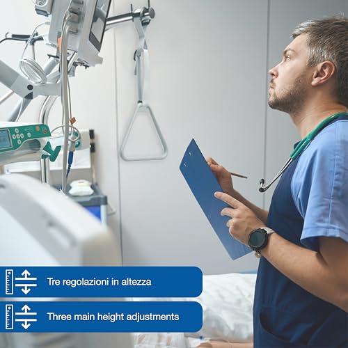 GIMA Vaimas - Bettgalgen, Rohrstuktur aus Stahl mit verstellbarem Gelenk und mit 3 Höhenverstellungen, 27645