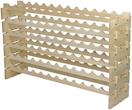 Estante para Vino JungleA, 72 Botellas, Madera de Pino, Piso miniatura 9