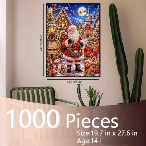 Weihnachten Puzzle 1000 Teile für Erwachsene Weihnachtsmann – Ansicht 2