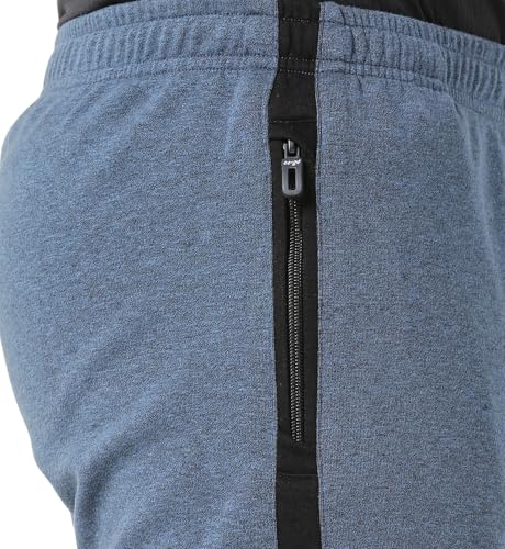 Image of berge' Men Cotton Polyester Comfy Regular Fit Sports Quality Track Pants with Secure Zipper Pocket, Casual Wear Lower Tracks Pant