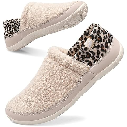 Spesoul Warm House Slippers for Women Men Fuzzy House Shoes Home Slipper Socks Outdoor Moccasin Slippers Sneakers Closed Back Lightweight Barefoot for Bedroom Office Travel 7.5-8.5 Women/5.5-6.5 Men Cover