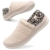 Spesoul Warm House Slippers for Women Men Fuzzy House Shoes Home Slipper Socks Outdoor Moccasin Slippers Sneakers Closed Back Lightweight Barefoot for Bedroom Office Travel 10.5-11.5 Women/8.5-9.5 Men