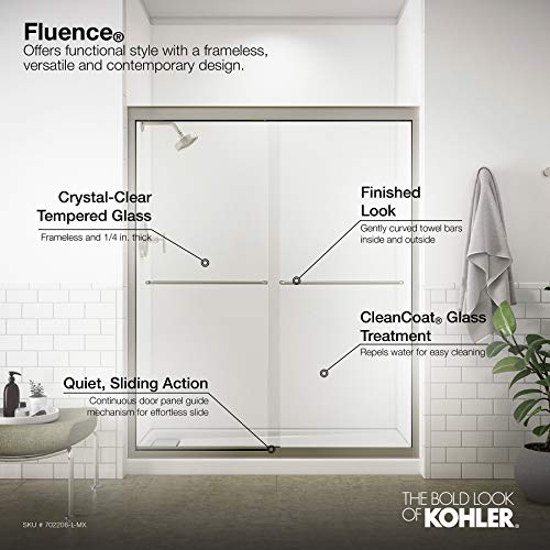 Kohler 702206-L-Mx Fluence Frameless Bypass Shower Door #TOP1