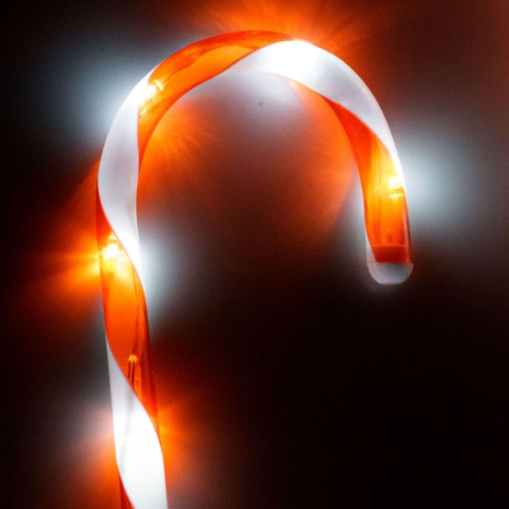 4er Set LED-Leuchtstäbe (je 44 Cm) Mit Erdspieß – Batteriebetriebene Außenbeleuchtung Als „Zuckerstangen“-Deko Für Garten, Weihnachten & Partys