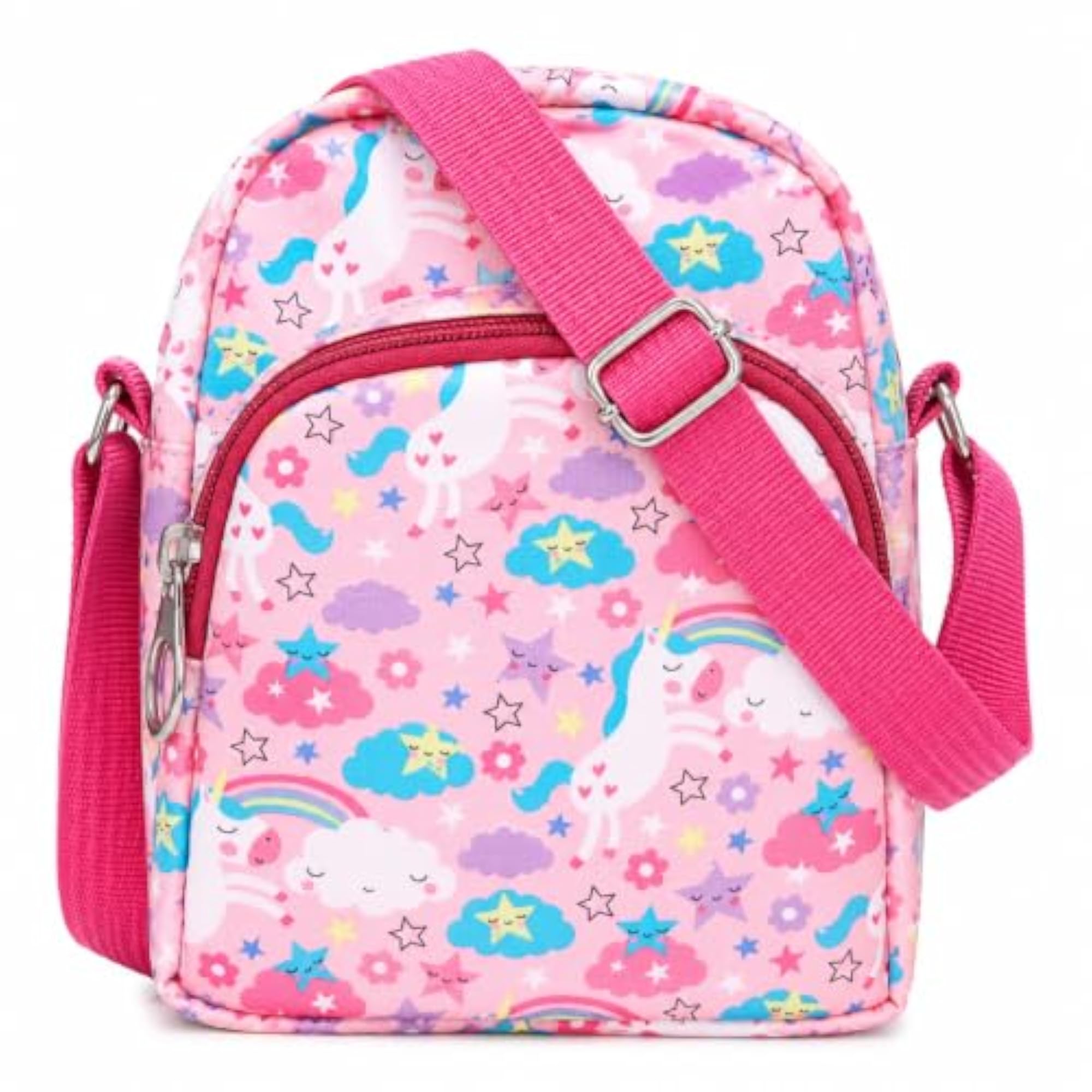 2 Pcs Kids Unicorn Messenger Bag for Girls, Adjustable