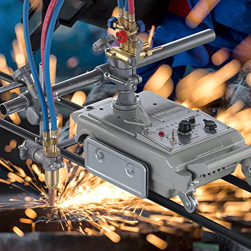 Cg1-30 Semi-Automatic Track Torch Gas Pipe Cutting Straight Linear Gas Cutting Machine Efficient Gas Cutting Portable Flame Cutting Track Torch Cutter(Acetylene + Oxygen), Three Of 70Cm Tracks #TOP1