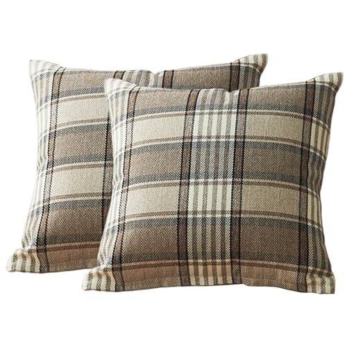 Housses de coussin d'extérieur lavables marron lin pour protéger et rénover vos vieux oreillers