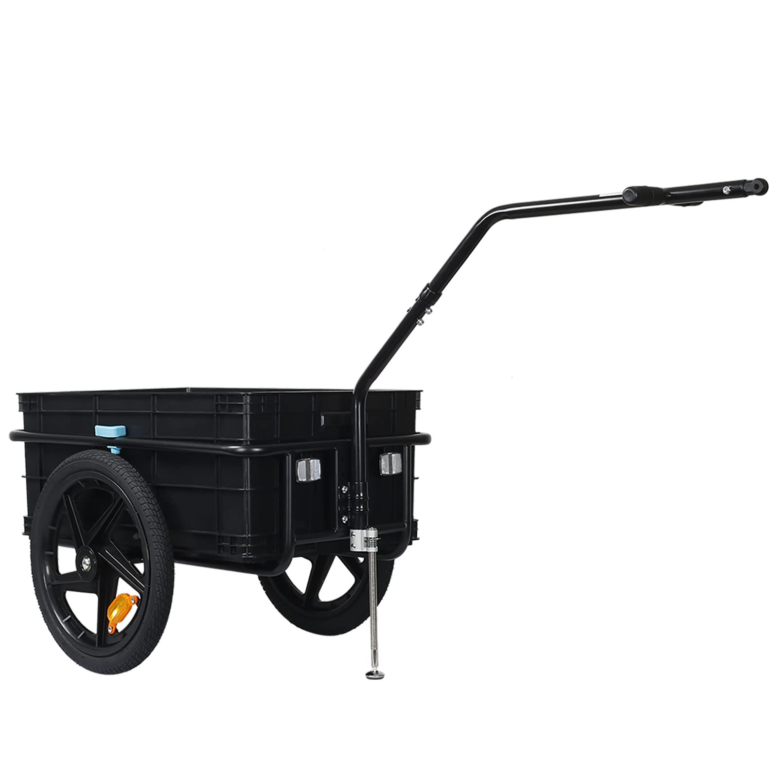 Tiggo Fahrradanhänger XL Lastenanhänger Handwagen Transportanhänger mit Kupplung Hochdeichsel