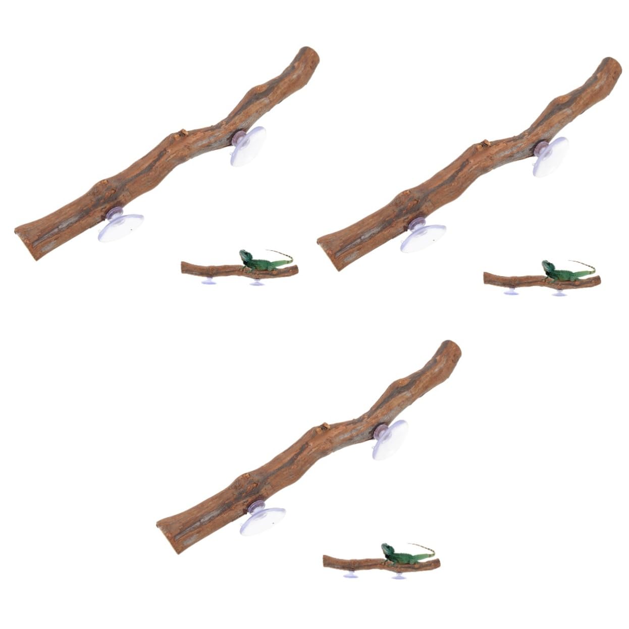 BESPORTBLE 3 Pezzi Supporto in legno d'uva amaca lucertola decorazioni per carri armati di lucertole kit Rampino per lucertole Accessorio per rettili ramo rampicante decorativo per rettili