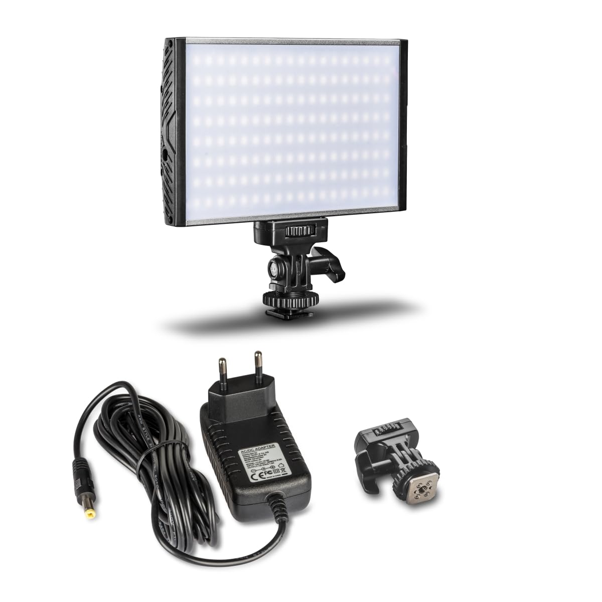 Walimex pro LED Niova 150 Bi Color Videoleuchte inkl. Netzteil, On-Camera Fotolampe 15 W, Videolicht mit Einstellbarer Farbtemperatur 3200-566 K, Studiolicht dimmbar
