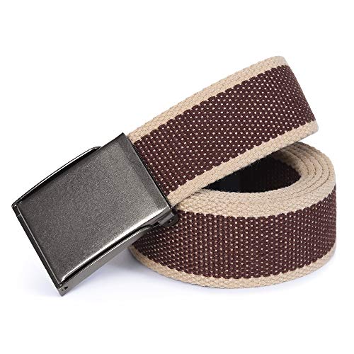 Image of Mile High Life Canvas Web Belt | Cut to Fit Up to 52 inch | Flip-Top Matte Silver Nickel Buckle 12 Colors