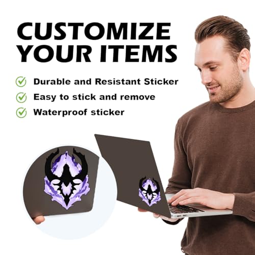 Image of Solo Leveling Peeker Anime Manga Decal Water Resistant Sticker Indoor Use Ideal for Laptop Window (Airon)