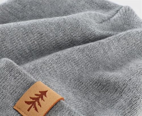 Image of Connectyle Kids Knit Beanie Watch Hat Acrylic Winter Beanies for Boys Girls Double Layered Knitted Warm Cap for Children