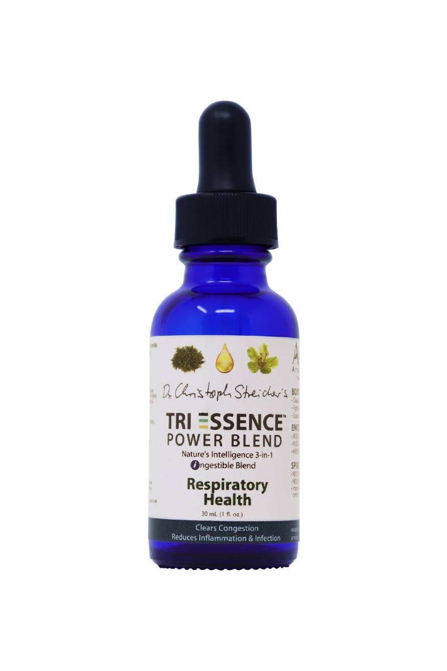 Respiratory Health Tri-Essence Power Blend - Blended with Natural Herbal Extracts, Flower Essences, and Essential Oils - Size: 240 mL (8 fl. oz.)