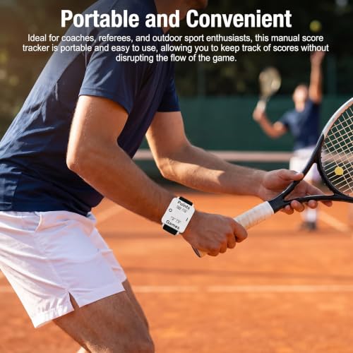 Contador de Puntuación para Muñeca para Tenis y Pádel – Dial Mecánico con Correa Ajustable | Diseño ligero y portátil ideal para entrenamiento en la cancha, partidos competitivos, entrenamiento y arbitraje. Pantalla clara miniatura 5