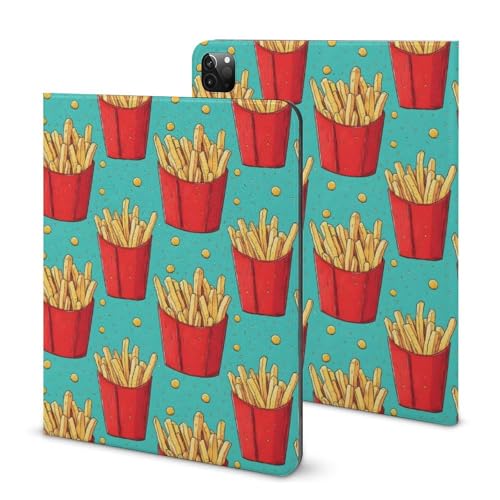 Coque iPad Pro 11 etui intelligent frites de dessin anime housse fine avec veille auto