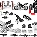 Feleph SWAT Equipment Pack City Army Toy Set for Special Weapons and Tactics Figures, Black Modern Military Bricks Kit Gear Accessories Building Blocks Compatible with Major Brand