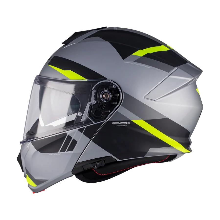 Casco Modular MT Helmet Genesis R SV Cheeky C3 Mate con Visor Solar Integrado 22.06