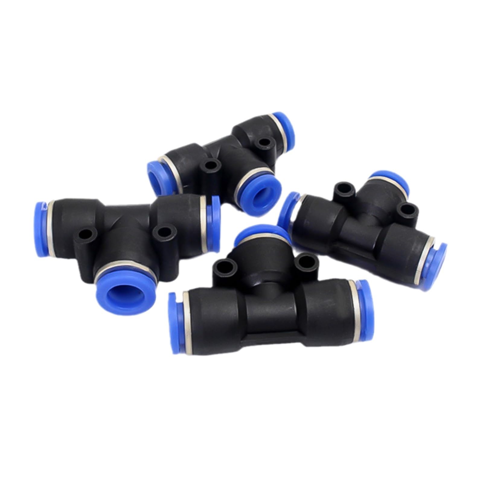 Conectores de presión para líneas de aire, Conectores rápidos for manguera neumática de aire, plástico PU, multicolor, 4-16 mm, 5 unidades(Buc White,4MM-5 PCS)