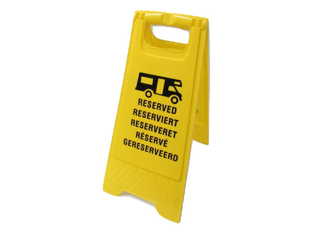 SecureFix Direct Caravan Pitch Marker Reserved Sign (Motorhome A Board Yellow Campsite) from B&Q