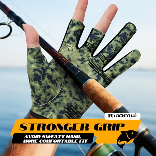 Rioomui 3-Cuts Fishing Gloves Men, Lightweight Breathable Anti-Slip Kayak Gloves Women for Kayaking, Sailing,Paddling,Rowing Enhanced Grip and Comfort - image 3