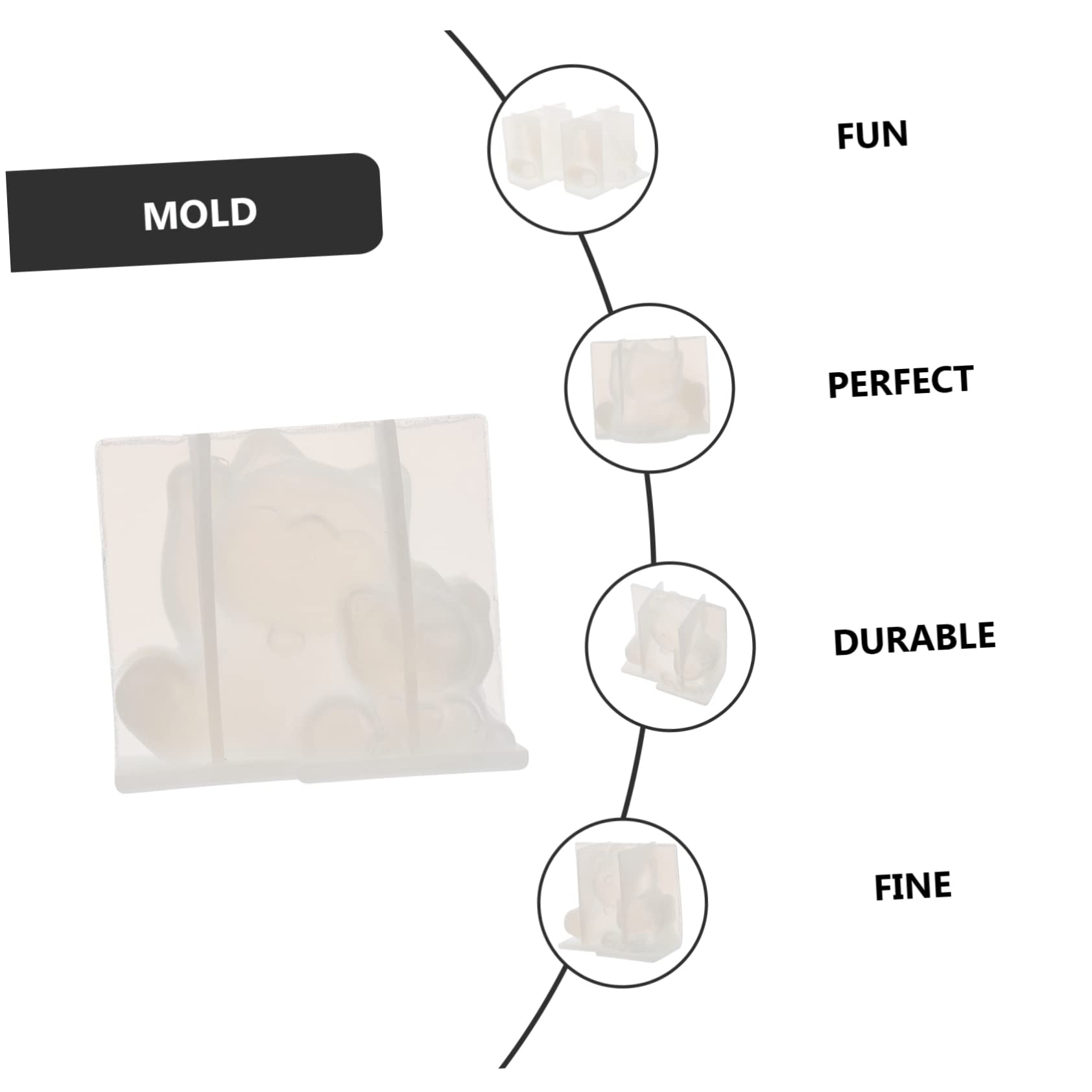 SEWACC 6piezas Moldes De Transparentes para De De Gato para Decoración De Tartas y Chocolates y Fáciles De Limpiar