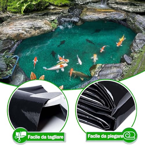 Bâche pour bassin 10x1 anti-fuite : solution étanche contre les déchirures d'étang - 5