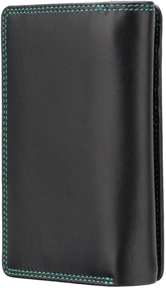 VISCONTI Monedero Rio De Cuero Suave Para Mujer Estilo R13 Negro