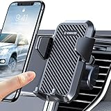 360° FREIE BLICKWINKEL & EINFACHE INSTALLATION : Die Auto Handyhalterung kann mit dem Kugelkopf 360° gedreht werden. Z.B. horizontal oder vertikal zu drehen, um GBS besser zu verwenden. Sie können die Halterung auch flexibel verstellen, um ein angenehme Sicht zu Fahrer oder Beifahrer zu bekommen. Mit dem Drehverschlussclip kann man ganz einfach die Klammer an unterschiedlichen Lüftungsschlitz montieren. Sie hält ganz fest und ist kompatibel mit meisten Lüftungen