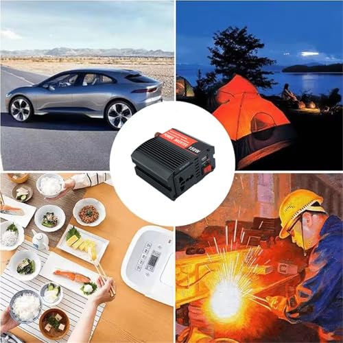 Inversor de corriente solar para coche de 150W y CC 12V a CA 220V con protecciones 5