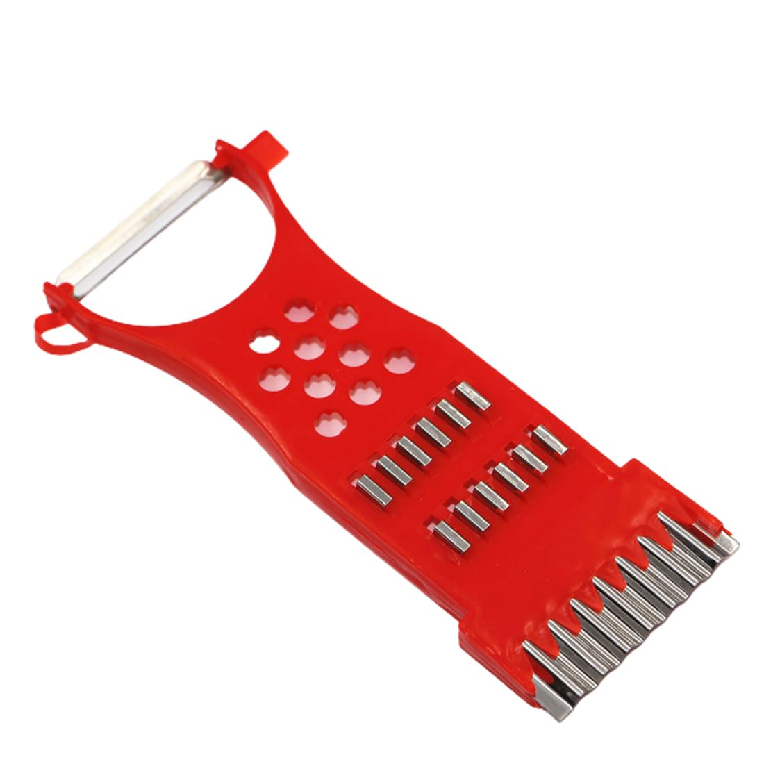 Pelapatate Multifunzione 5 In 1 - Affettatrice, Grattugia Per Frutta E Verdura, Acciaio - Foto 7