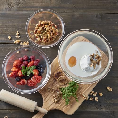 Image of HARIO MXPN-3704 Heat Resistant Glass Bowl, 30.4 fl oz (900 ml), 59.1 fl oz (1,500 ml), 78.6 fl oz (2,2