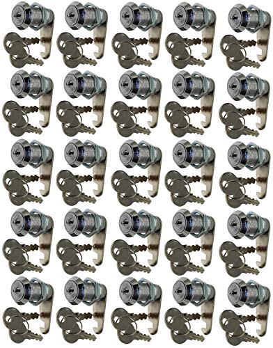 Get Special Price Admiral Flat Key Cam Lock (1-1/8 Inch, Pack. of 25)
