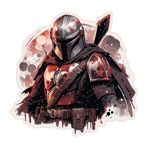 Image of SW Mandalorian Paint Splatter Sticker Decal Notebook Car Laptop 5.5 inchx5.25 inch (Color)