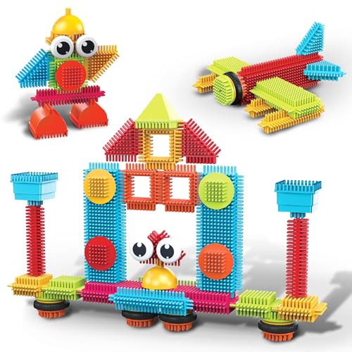 Picasso Toys PTB41 Lot de 41 blocs de construction en forme de hérisson avec IdeaBook Kit éducatif STEM STEM STEAM pour le développement du cerveau de l'enfant préscolaire maternelle