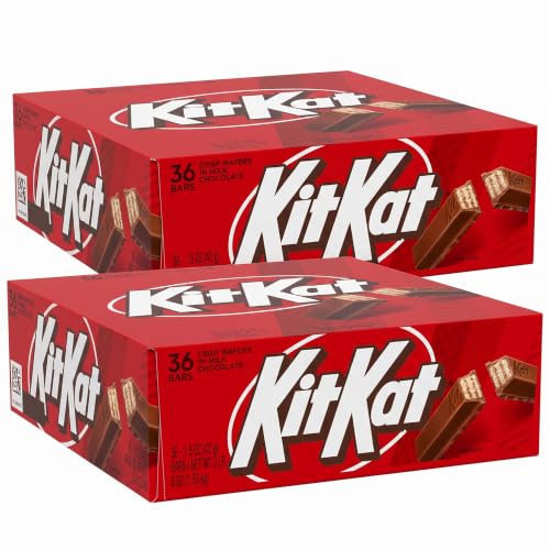 KIT KAT Milk Chocolate Wafer Candy Bars, 1.5 oz (Pack of 72)