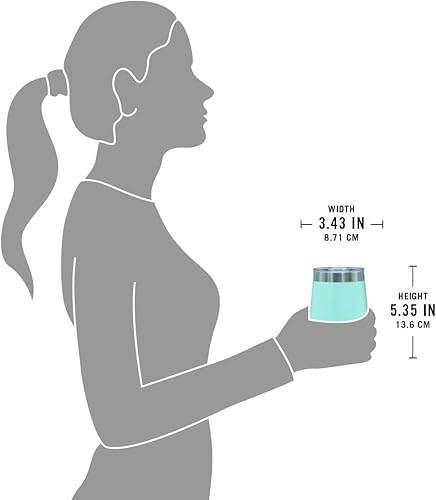 Miniatura 3 de BUILT Vaso de vino de acero inoxidable de doble pared de 12 onzas con puntos de tapa 5270079 Variado,Azul/claro